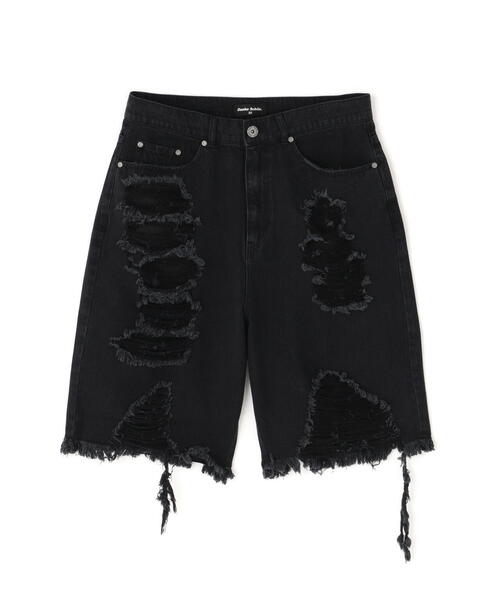 DANKE SCHON(ダンケシェーン)の「DankeSchon/ダンケシェーン/11oz DAMEGE DENIM SHORTS(その他パンツ・レディース・グレー/ブラック・S/M/L)」の2枚目の写真