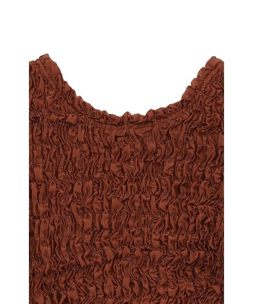 W FACE SHIRRING CRROPED TOPS（Tシャツ/カットソー）｜CLANE