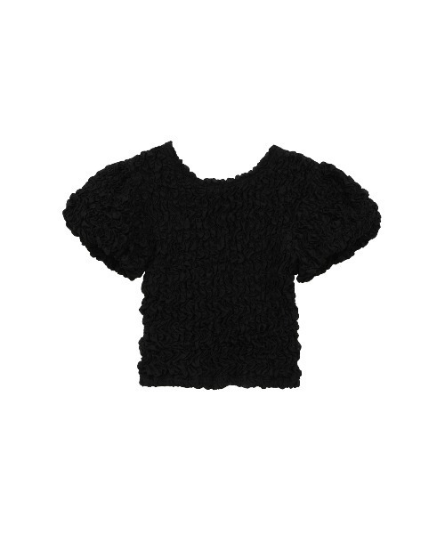 トップス CLANE W FACE SHIRRING CRROPED TOPS W FACE SHIRRING CRROPED TOPS（Tシャツ/カットソー）｜CLANE