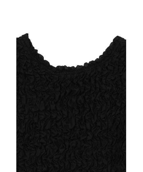 W FACE SHIRRING CRROPED TOPS（Tシャツ/カットソー）｜CLANE