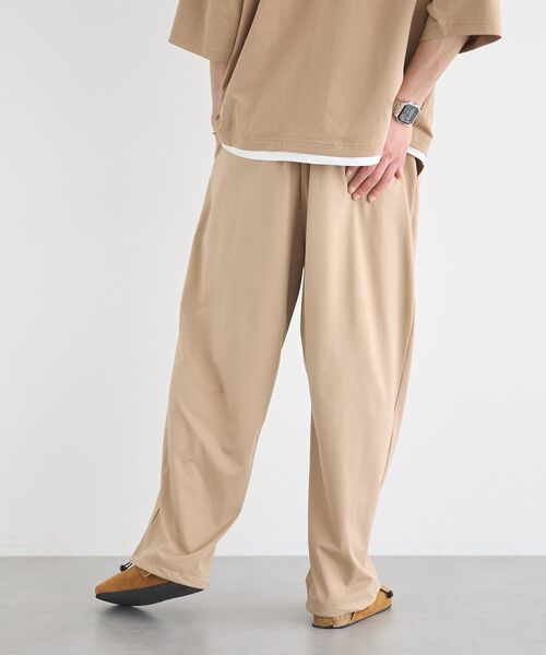 CRAFT STANDARD BOUTIQUE(クラフトスタンダードブティック)の「接触冷感/速乾/UVカット ワイドパンツ(その他パンツ・メンズ・ブラック/チャコールグレー/ベージュ・L/M/XL)」の6枚目の写真