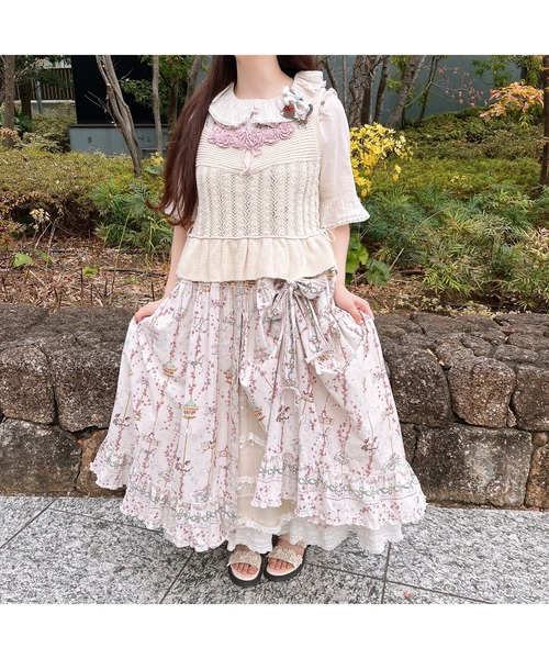 PINK HOUSE(ピンクハウス)の「モチーフ使いニットベスト(ベスト・レディース・モカ/ライトブルー/アイボリー/ブラック・フリー)」の21枚目の写真