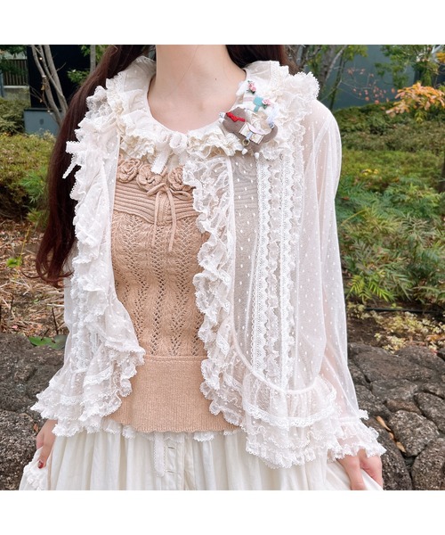 PINK HOUSE（ピンクハウス）の「モチーフ使いニットベスト