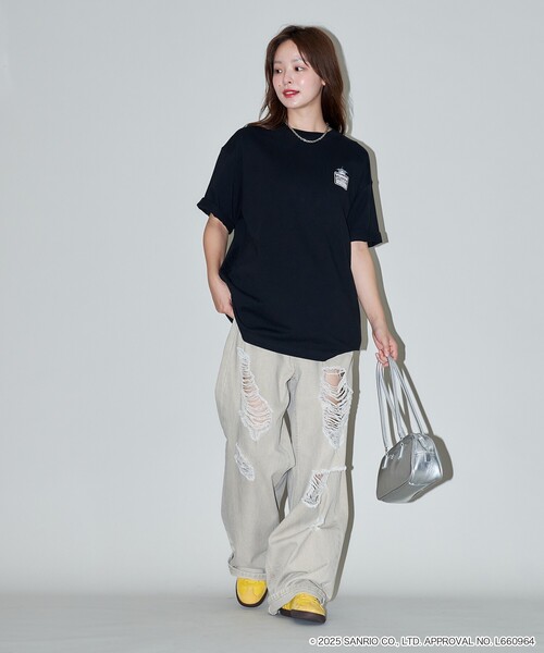 roar 限定カットソー カットソー SHELL OVERSIZED T―SHIRT