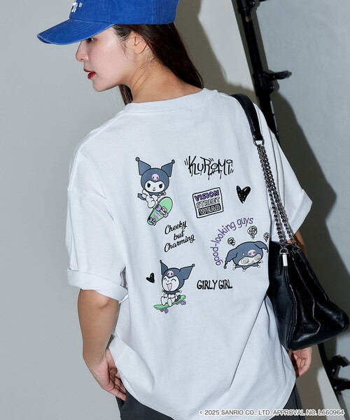 VISION STREET WEAR(ヴィジョンストリートウェア)の「VISION STREET WEAR/ヴィジョンストリートウェアー Kuromi Skate Back Print Tシャツ/クロミ/キャラクター(限定展開)(UNISEX)(Tシャツ/カットソー・メンズ・ホワイト/オフホワイト/ブラック・LARGE/MEDIUM/SMALL)」の12枚目の写真