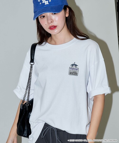 VISION STREET WEAR(ヴィジョンストリートウェア)の「VISION STREET WEAR/ヴィジョンストリートウェアー Kuromi Skate Back Print Tシャツ/クロミ/キャラクター(限定展開)(UNISEX)(Tシャツ/カットソー・メンズ・ホワイト/オフホワイト/ブラック・LARGE/MEDIUM/SMALL)」の13枚目の写真