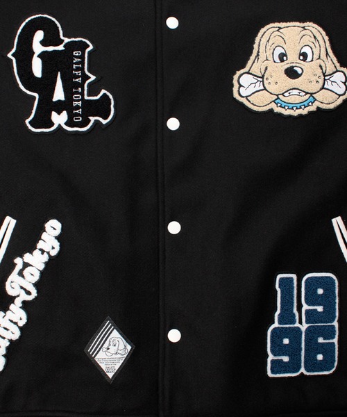 GALFY（ガルフィー）の「【GALFY/ガルフィー】復活わんわん大学ジャケット（スタジャン・メンズ・ブラック系/ブラック/ネイビー系・L/XL）」の12枚目の写真