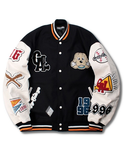 品美品GALFY 中型犬 わんわん大学 1996年　スタジャン L 男女兼用 GALFY/ガルフィー】復活わんわん大学ジャケット（スタジャン）｜GALFY