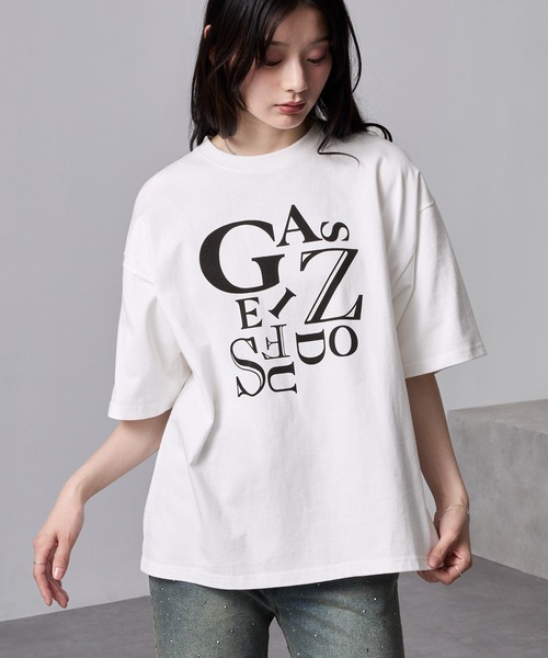 nui nullu(ヌイヌル)の「【nui nullu】英字ロゴレタリングビッグTシャツ(Tシャツ/カットソー・レディース・オフホワイト/チャコールグレー/ブラック/モカ・FREE)」の8枚目の写真