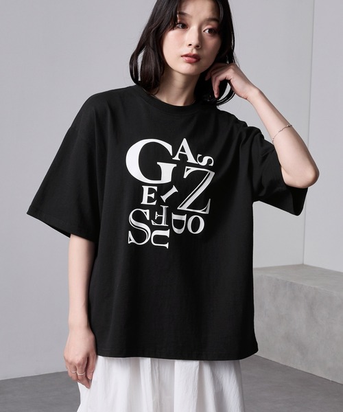 nui nullu(ヌイヌル)の「【nui nullu】英字ロゴレタリングビッグTシャツ(Tシャツ/カットソー・レディース・オフホワイト/チャコールグレー/ブラック/モカ・FREE)」の19枚目の写真