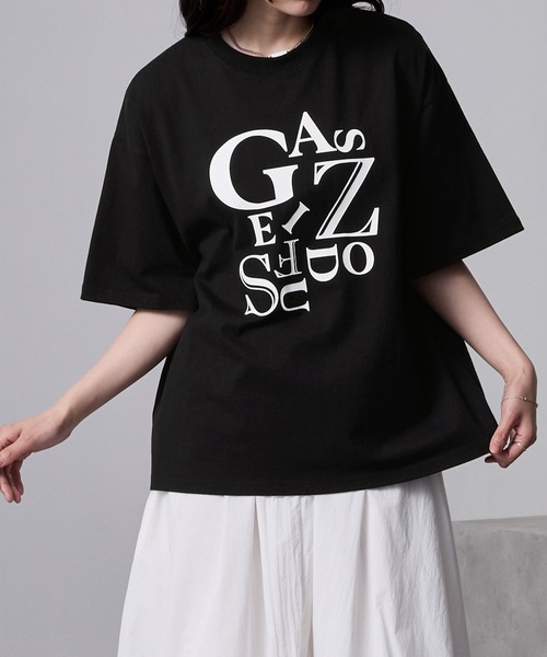 nui nullu(ヌイヌル)の「【nui nullu】英字ロゴレタリングビッグTシャツ(Tシャツ/カットソー・レディース・オフホワイト/チャコールグレー/ブラック/モカ・FREE)」の16枚目の写真
