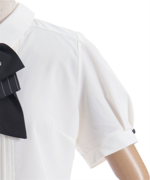 axes femme(アクシーズファム)の「ハトメ×チェーン付リボンブラウス(シャツ/ブラウス・レディース・キナリ/サックスブルー/ブラック/ラベンダー・FREE)」の12枚目の写真