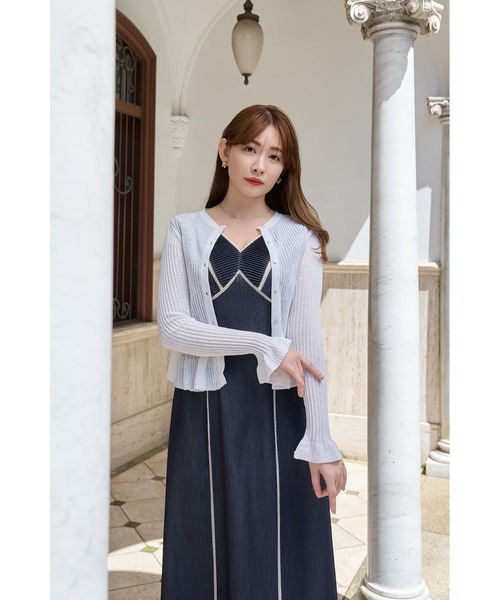 Lace Trimmed Chambray Dress（ワンピース）｜Her lip to（ハー