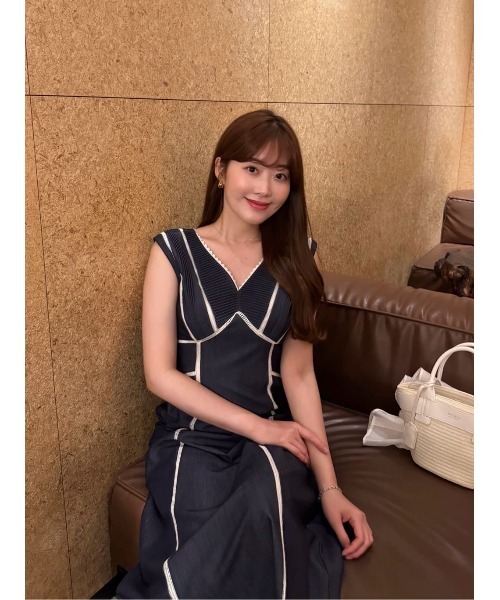 Lace Trimmed Chambray Dress（ワンピース）｜Her lip to（ハー