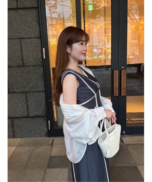 Lace Trimmed Chambray Dress（ワンピース）｜Her lip to（ハー