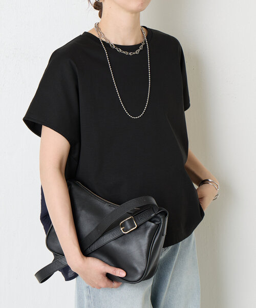 Jena espace merveilleux（ジェナ　エスパスメルヴェイユ）の「【大人の切替Ｔ】バックラインシルケットカットソー（Tシャツ/カットソー・レディース・オフホワイト/チャコールグレー/ブラック・FREE）」の16枚目の写真