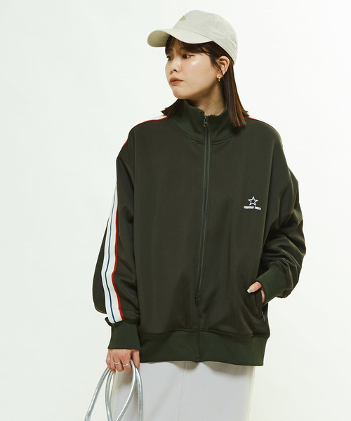 コンバーストウキョウ　トラックジャケット SIDE LINE SHORT TRACK JACKET(WOMEN'S)（ジャージ）｜CONVERSE
