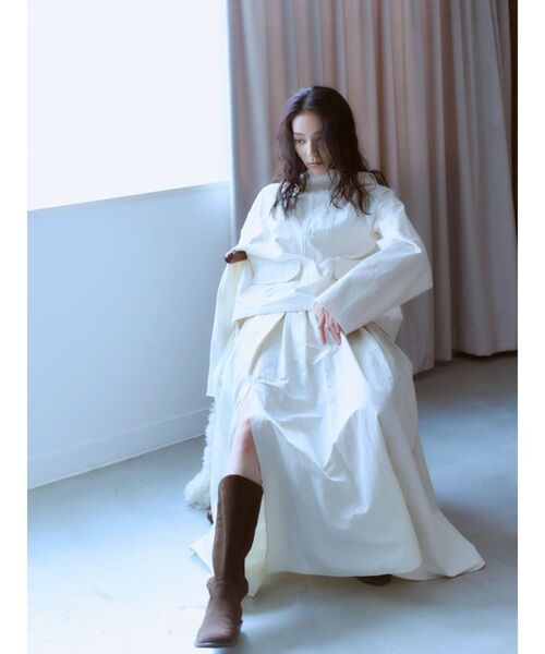 Ungrid（アングリッド）の「スリットボリュームスカート（スカート・レディース・ブラック/アイボリー・FREE）」の4枚目の写真