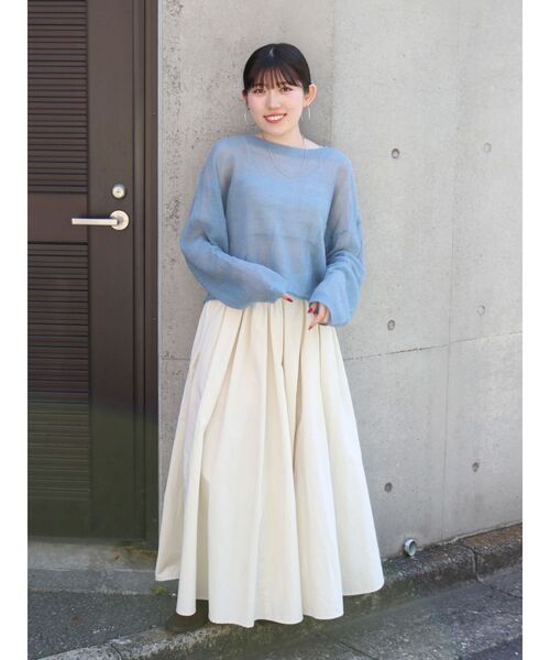 Ungrid（アングリッド）の「スリットボリュームスカート（スカート・レディース・ブラック/アイボリー・FREE）」の9枚目の写真