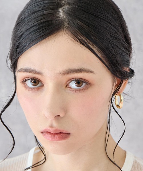 ANAP（アナップ）の「ニュアンス リング ピアス（ピアス（両耳用）・レディース・ゴールド/シルバー・FREE）」の4枚目の写真