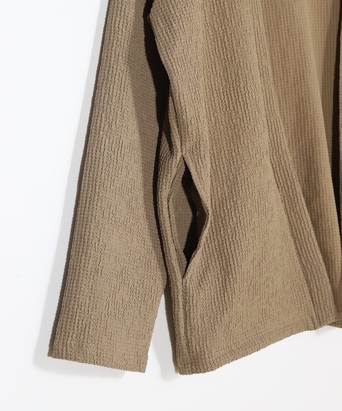 MEN'S BIGI（メンズビギ）の「ワッフルシアサッカーカーディガン（カーディガン/ボレロ・メンズ・ブラック/ベージュ/グリーン・03/02）」の6枚目の写真