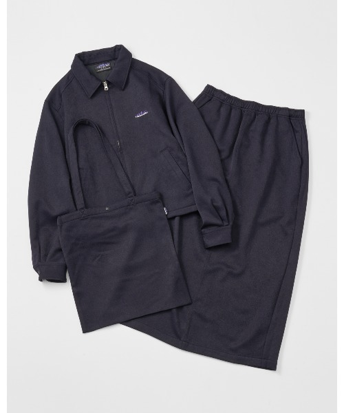 THOUSAND MILE（サウザンドマイル）の「【3点セット】ZIP BLOUSON＆SKIRT＆BAG SET UP WOOL LIKE/ジップブルゾン＆スカート＆バッグ  ウールライク（セットアップ・レディース・ブラウン/ネイビー/チャコールグレー・FREE）」の3枚目の写真
