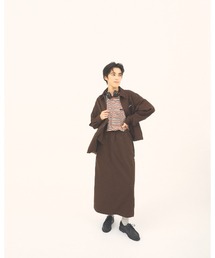 THOUSAND MILE（サウザンドマイル）の「【3点セット】ZIP BLOUSON＆SKIRT＆BAG SET UP WOOL LIKE/ジップブルゾン＆スカート＆バッグ  ウールライク（セットアップ）」