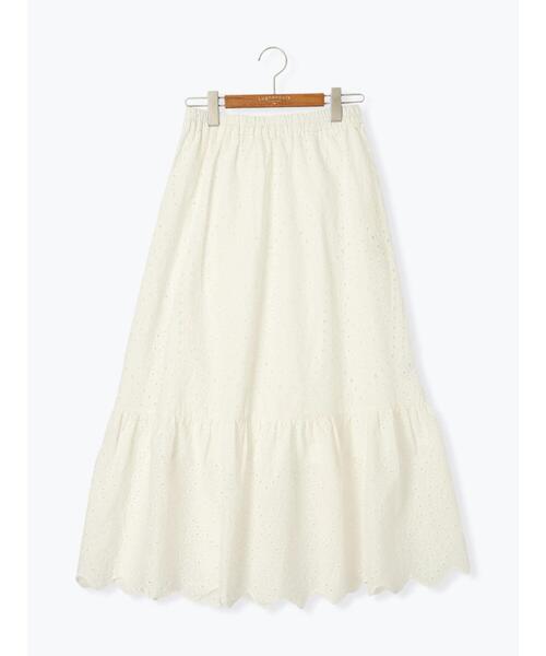 Lugnoncure（ルノンキュール）の「アイレットレーススカート（スカート・レディース・オフホワイト/ブラック/グリーン・F）」の19枚目の写真