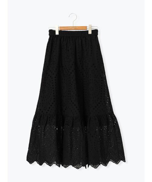 Lugnoncure（ルノンキュール）の「アイレットレーススカート（スカート・レディース・オフホワイト/ブラック/グリーン・F）」の17枚目の写真