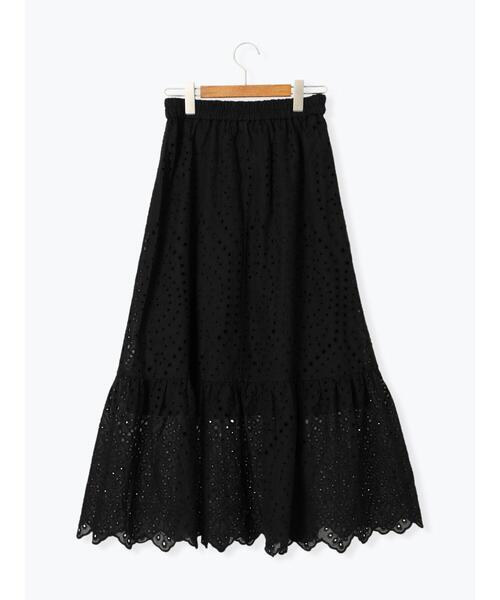 Lugnoncure（ルノンキュール）の「アイレットレーススカート（スカート・レディース・オフホワイト/ブラック/グリーン・F）」の16枚目の写真