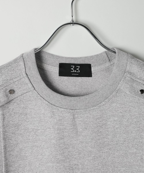 3.3 Field Trip （3.3フィールドトリップ）の「3.3 Field Trip／切り替えスタッズT（Tシャツ/カットソー・メンズ・グレー/ブラック・MEDIUM/LARGE）」の8枚目の写真