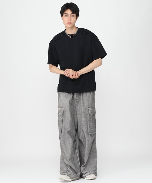 3.3 Field Trip （3.3フィールドトリップ）の「3.3 Field Trip／切り替えスタッズT（Tシャツ/カットソー・メンズ・グレー/ブラック・MEDIUM/LARGE）」の19枚目の写真