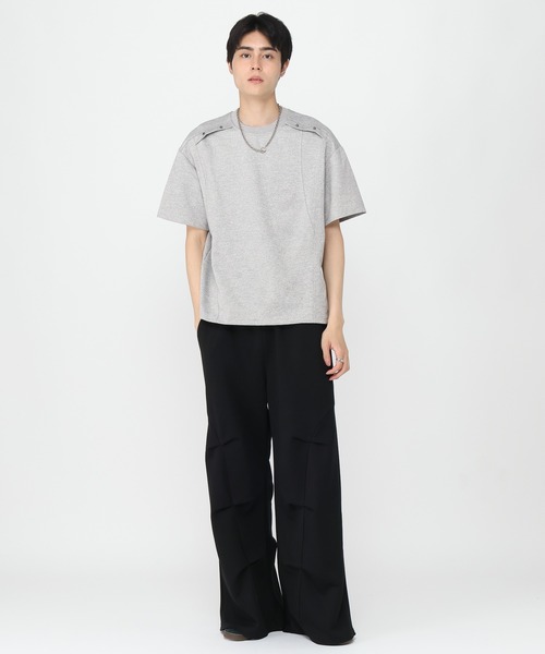 3.3 Field Trip （3.3フィールドトリップ）の「3.3 Field Trip／切り替えスタッズT（Tシャツ/カットソー・メンズ・グレー/ブラック・MEDIUM/LARGE）」の18枚目の写真