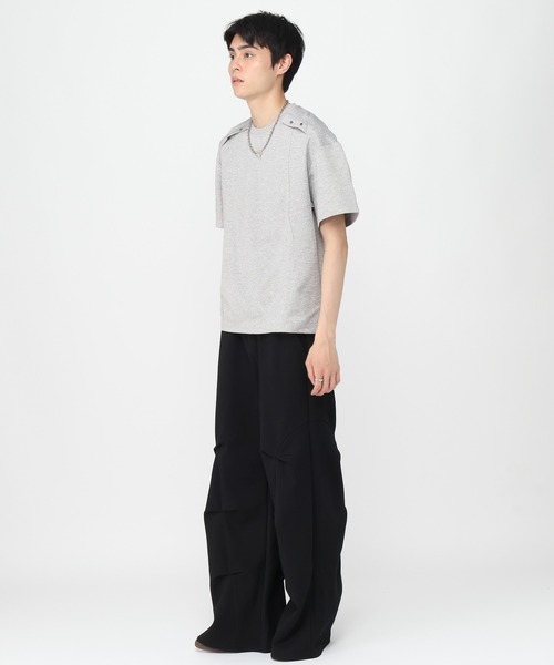 3.3 Field Trip （3.3フィールドトリップ）の「3.3 Field Trip／切り替えスタッズT（Tシャツ/カットソー・メンズ・グレー/ブラック・MEDIUM/LARGE）」の21枚目の写真