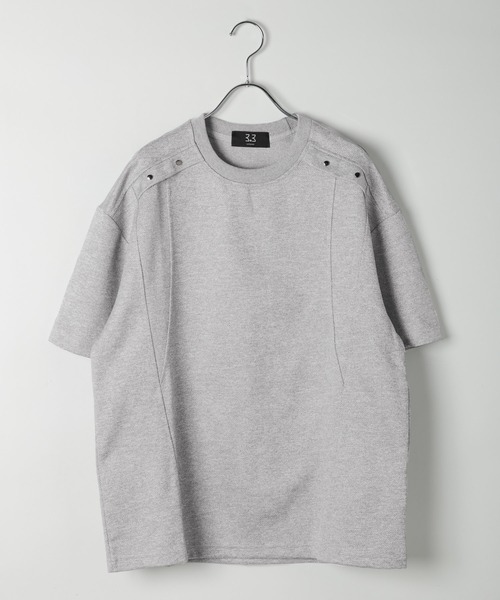 3.3 Field Trip （3.3フィールドトリップ）の「3.3 Field Trip／切り替えスタッズT（Tシャツ/カットソー・メンズ・グレー/ブラック・MEDIUM/LARGE）」の12枚目の写真