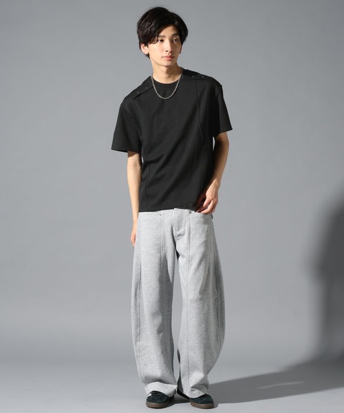 3.3 Field Trip (3.3フィールドトリップ)の「3.3 Field Trip/切り替えスタッズT(Tシャツ/カットソー・メンズ・グレー/ブラック・MEDIUM/LARGE)」の3枚目の写真
