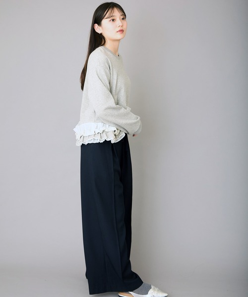 AVIE（アビィ）の「フリルデザインスウェット（スウェット・レディース・トップグレー/ブラック・38）」の17枚目の写真