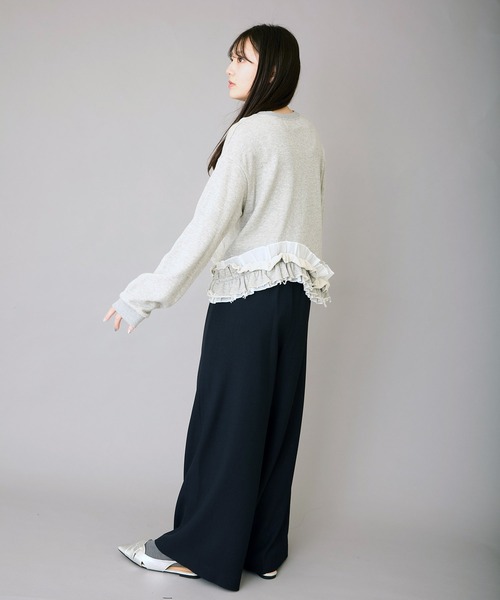 フリルデザインスウェット（スウェット）｜AVIE（アビィ）の
