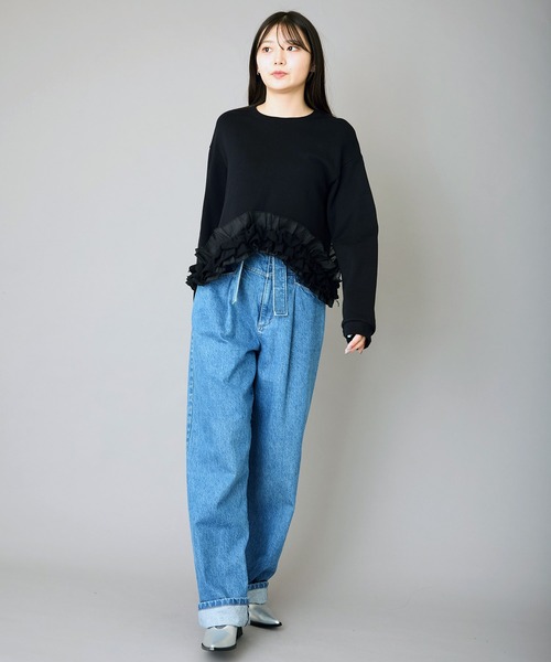 フリルデザインスウェット（スウェット）｜AVIE（アビィ）の