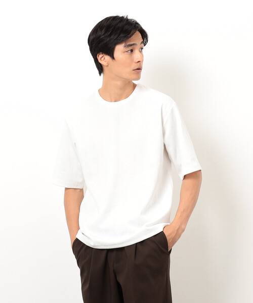 COMME CA ISM(コムサイズム)の「リンクス ストライプTシャツ(Tシャツ/カットソー・メンズ・ホワイト/ブラック・MEDIUM/LARGE/X-LARGE)」の8枚目の写真