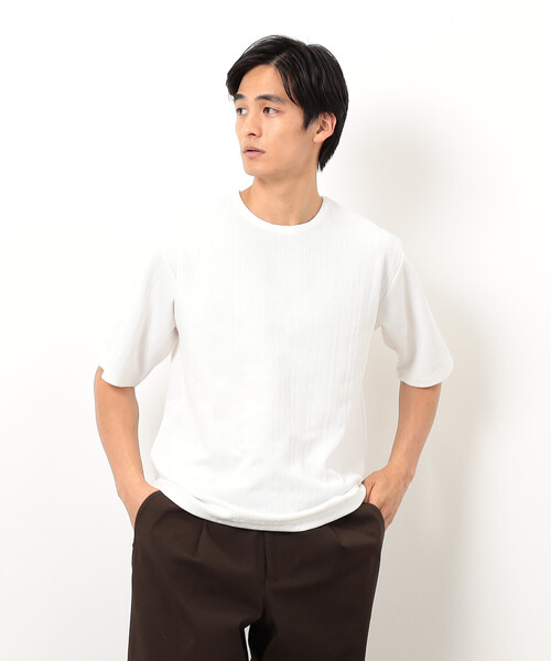 COMME CA ISM(コムサイズム)の「リンクス ストライプTシャツ(Tシャツ/カットソー・メンズ・ホワイト/ブラック・MEDIUM/LARGE/X-LARGE)」の9枚目の写真