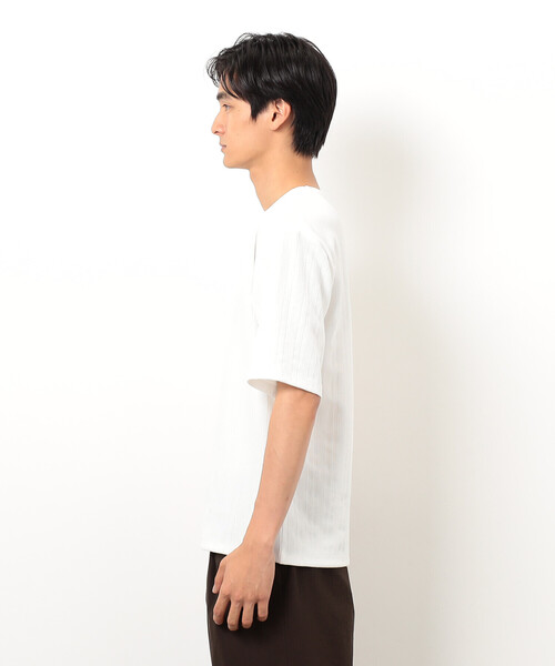 COMME CA ISM(コムサイズム)の「リンクス ストライプTシャツ(Tシャツ/カットソー・メンズ・ホワイト/ブラック・MEDIUM/LARGE/X-LARGE)」の18枚目の写真