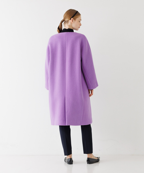 DESIGNWORKS（デザインワークス）の「ダブルビーバーコート（ステンカラーコート・レディース・グレイッシュベージュ・38）」の7枚目の写真