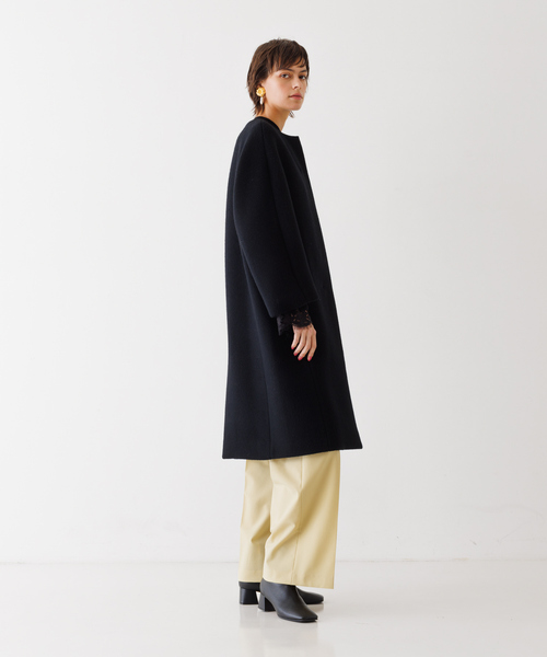 DESIGNWORKS（デザインワークス）の「ダブルビーバーコート（ステンカラーコート・レディース・グレイッシュベージュ・38）」の10枚目の写真