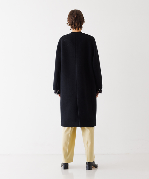 DESIGNWORKS（デザインワークス）の「ダブルビーバーコート（ステンカラーコート・レディース・グレイッシュベージュ・38）」の11枚目の写真