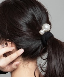 kirakiraShop（キラキラショップ）の「ダブル パール ヘアゴム（ヘアゴム）」