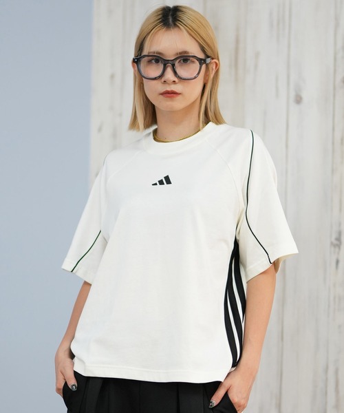 adidas/アディダス W STADIUM Tシャツ スリーストライプス JZQ95（T