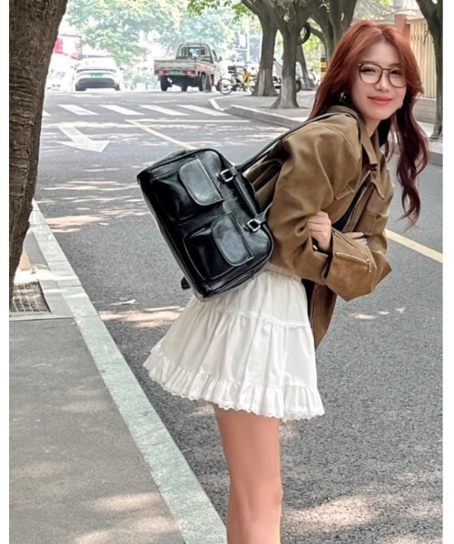 まる様　PLバックブラウンD セール】レディース PU ハンドバッグ（ハンドバッグ）｜DIESEL