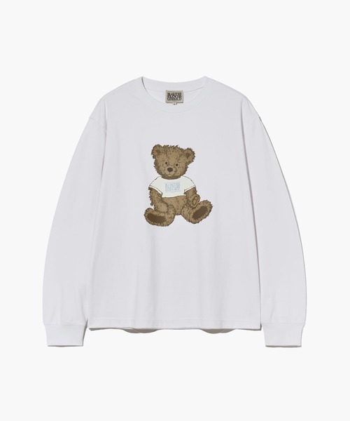 MARITHE + FRANCOIS GIRBAUD(マリテフランソワジルボー)の「DOODLE BEAR LONG SLEEVE(Tシャツ/カットソー・レディース・ヘザーグレー/ネイビー/ホワイト・MEDIUM/LARGE/SMALL)」の7枚目の写真