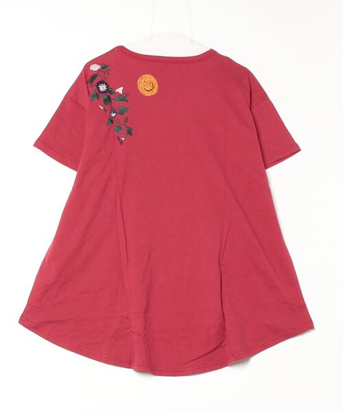 Emago(イマゴ)の「EMAGO アサガオ刺繍フレアT(Tシャツ/カットソー・レディース・ネイビー/レッド/ブラック・FREE)」の20枚目の写真